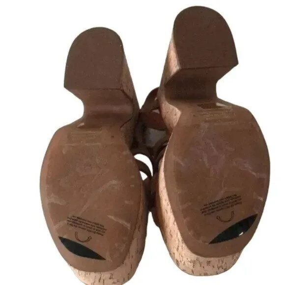 Free People Lisbon MJ Platform Sandals In Brandy Suede
