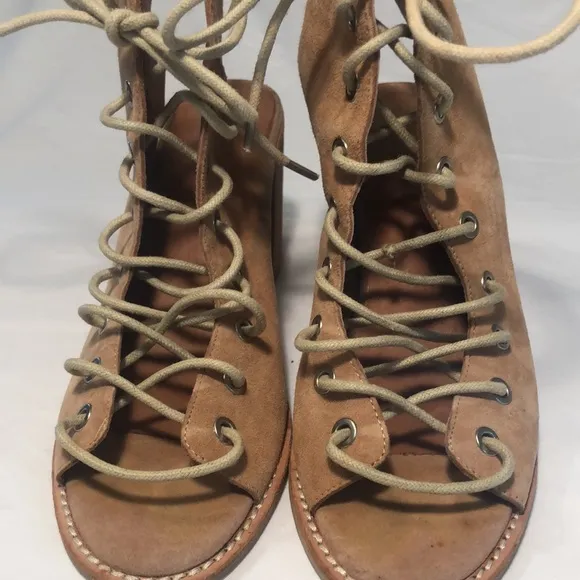 Free People n Jeffrey Campbell Collab Leather Heeled Sandals Size 8