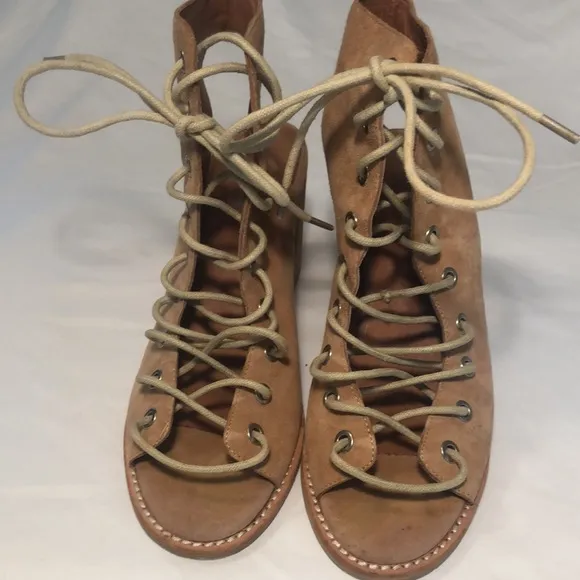 Free People n Jeffrey Campbell Collab Leather Heeled Sandals Size 8