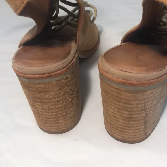 Free People n Jeffrey Campbell Collab Leather Heeled Sandals Size 8