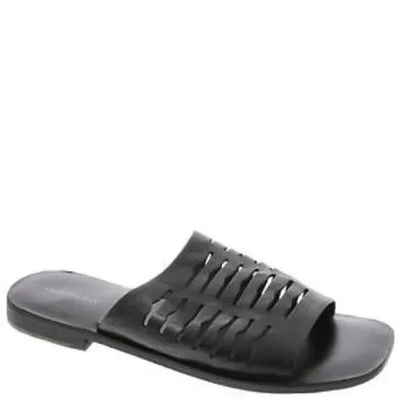 Free People new in box Slice of the Sun Sandals Black Leather Sz:8 **COMFORT**