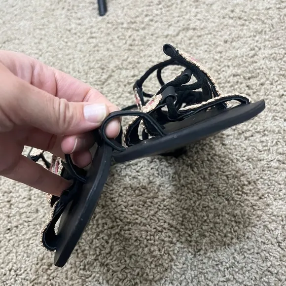 FREE PEOPLE NWOB Mantra Mirror Sandals / Black