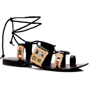FREE PEOPLE NWOB Mantra Mirror Sandals / Black