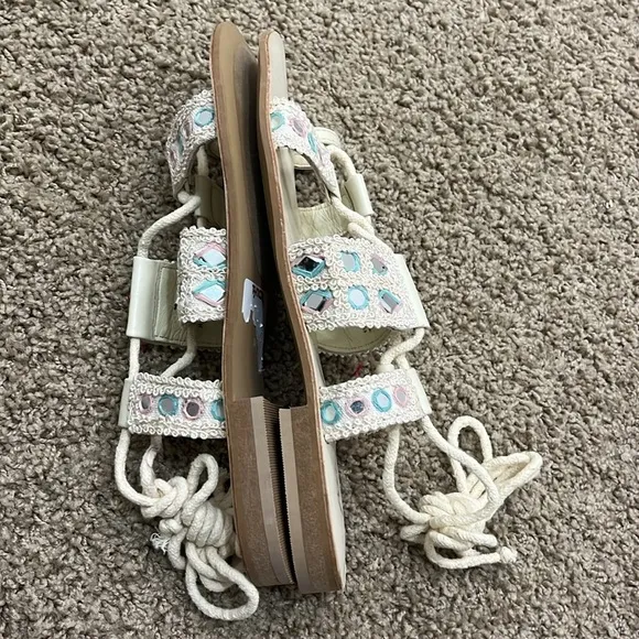 FREE PEOPLE NWOB Mantra Mirror Sandals / Natural
