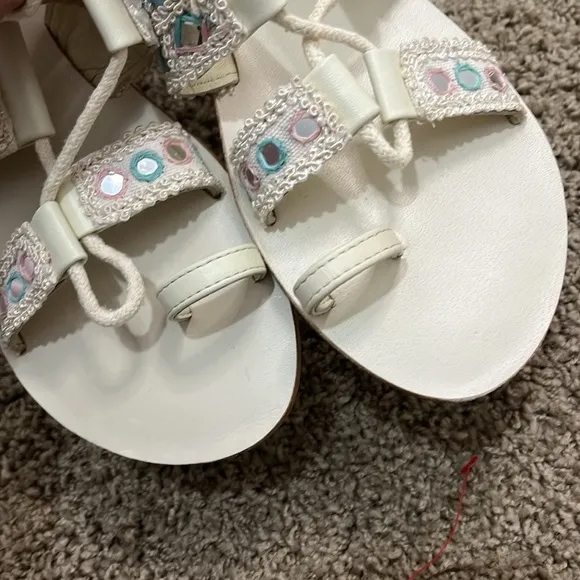 FREE PEOPLE NWOB Mantra Mirror Sandals / Natural