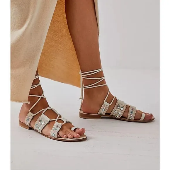FREE PEOPLE NWOB Mantra Mirror Sandals / Natural