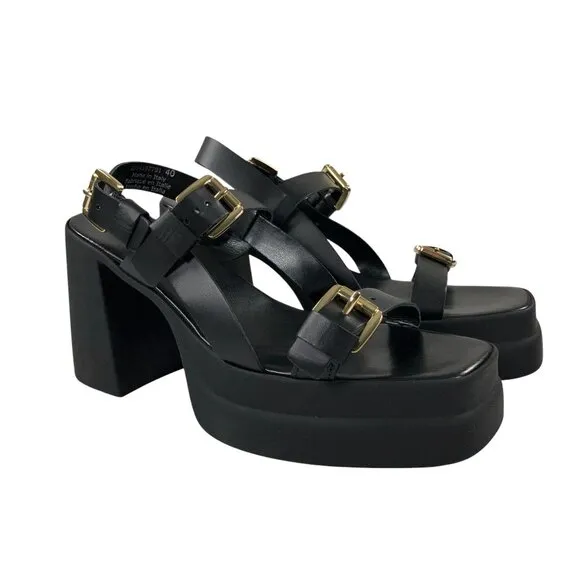 Free People Pamela Double Stack Sandals Platform Heels Womens US 10 / EU40
