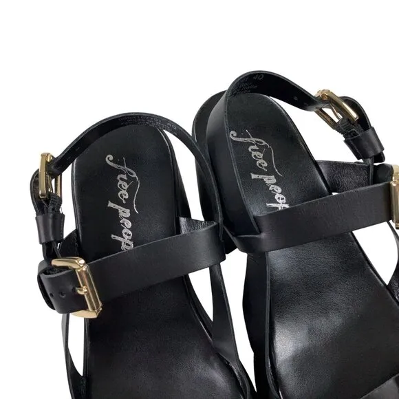 Free People Pamela Double Stack Sandals Platform Heels Womens US 10 / EU40