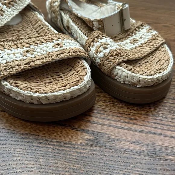 Free People Roma Raffia Sandals