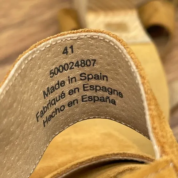 Free People Sandals Womens 10 / 41 Suede Park Circle Platform Chunky Wood Clogs