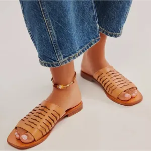 🌻🆕FREE PEOPLE Slice of Sun Sandal in Vachetta-Size 7.5 &amp; 8