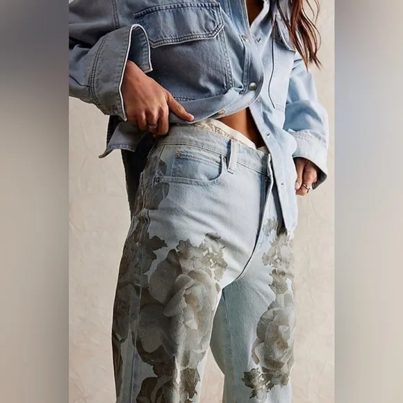 Free People We The Free Tinsley Baggy High Rise Jeans NWOT
