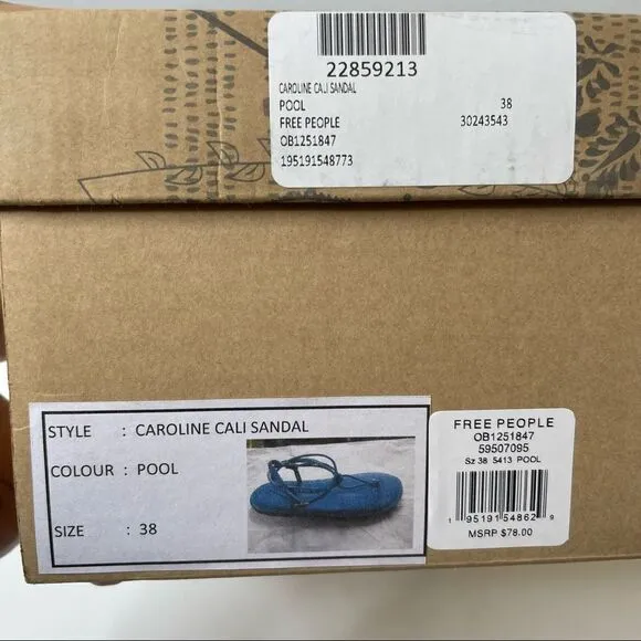 Free People Caroline Cali Leather Sandals NIB 8
