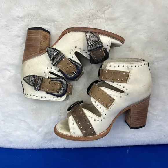 •|•FREEBIRD BY STEVEN•| 'Violet' Fully Adjustable Ankle Bootie Sandals Sz 7