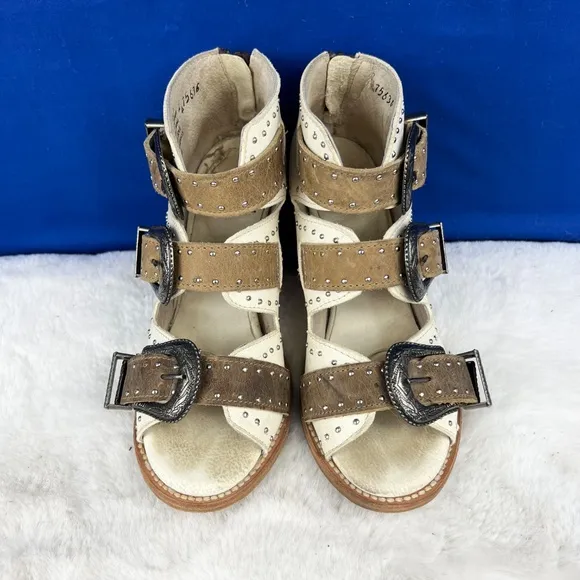 •|•FREEBIRD BY STEVEN•| 'Violet' Fully Adjustable Ankle Bootie Sandals Sz 7