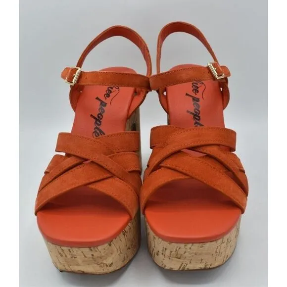 Free People Womens Size EU 38.5 US 8.5 Lisbon Sunstar Mary Jane Platform Sandals