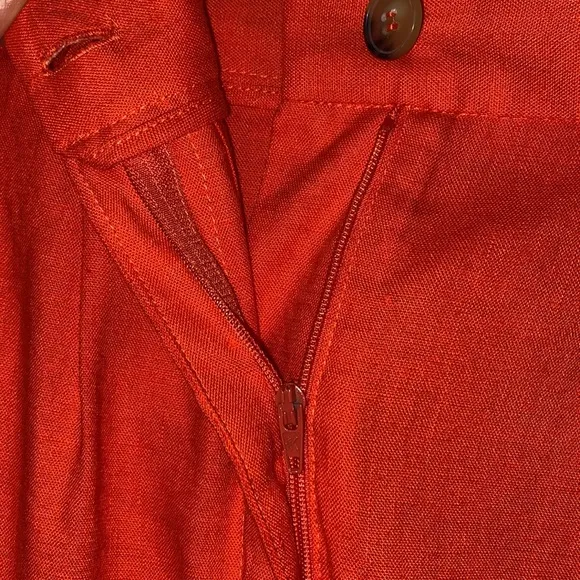 FRENCH CONNECTION LAGUNA LINEN PENCIL SKIRT-HAVANA RED NWT