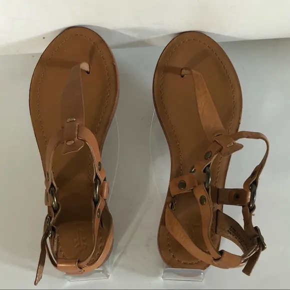Frey Rachel Womens Adjustable T-Strap Buckle Ankle Sandal Shoe