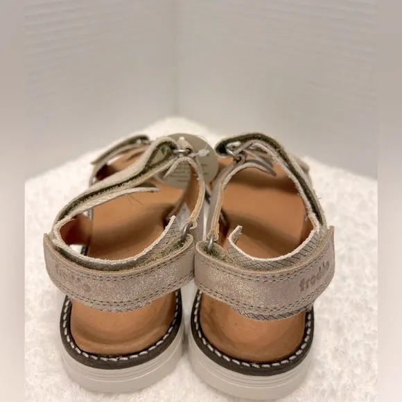Froddo Kids Girls Sandals - Metallic Gold 3 Strap Adjustable Size EU 34 US 3 NWT