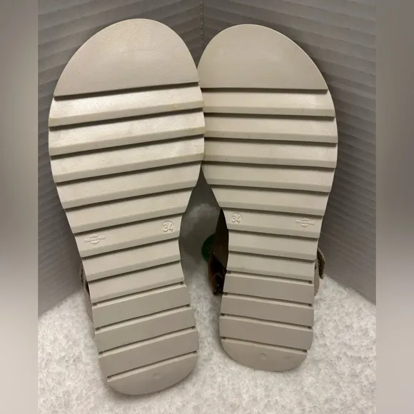 Froddo Kids Girls Sandals - Metallic Gold 3 Strap Adjustable Size EU 34 US 3 NWT