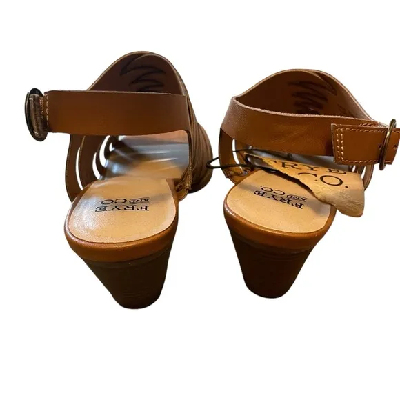 FRYE AND CO Galia Heeled Sandals Tan Size 6.5 NEW