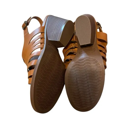 FRYE AND CO Galia Heeled Sandals Tan Size 6.5 NEW