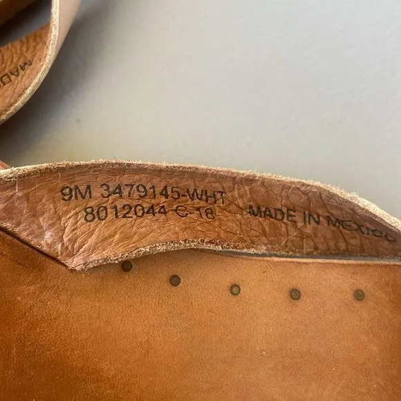Frye Azalea Logo Leather Flip Flop Thong Sandals in white