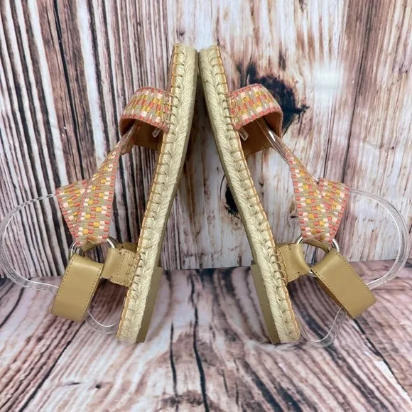 FRYE Kole Asymmetrical Strappy Sandals Peach Multi NIB Size 9.5