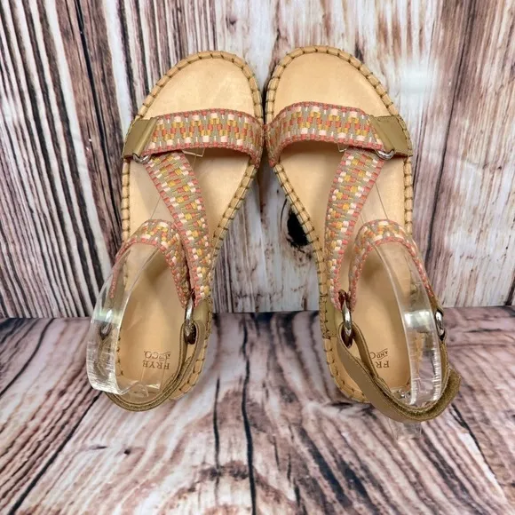 FRYE Kole Asymmetrical Strappy Sandals Peach Multi NIB Size 9.5