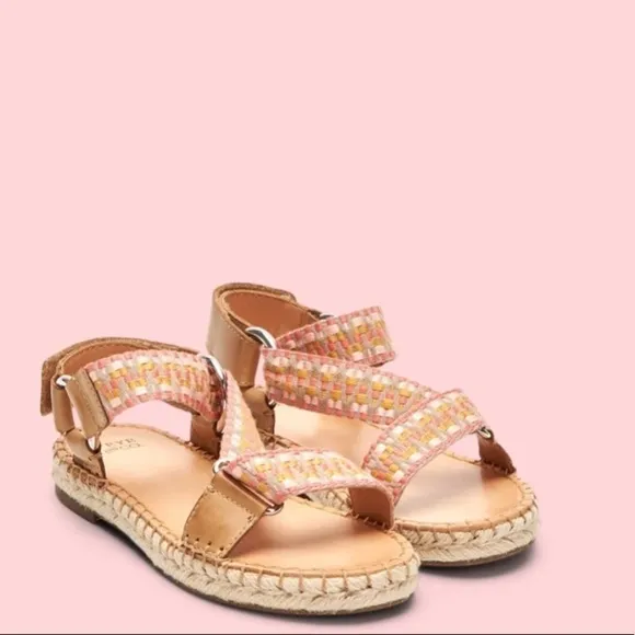 FRYE Kole Asymmetrical Strappy Sandals Peach Multi NIB Size 9.5
