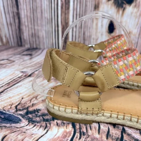 FRYE Kole Asymmetrical Strappy Sandals Peach Multi NIB Size 9.5
