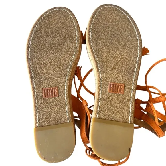 Frye Miranda Leather Suede Gladiator Sandals Size 4.5 girls shoes