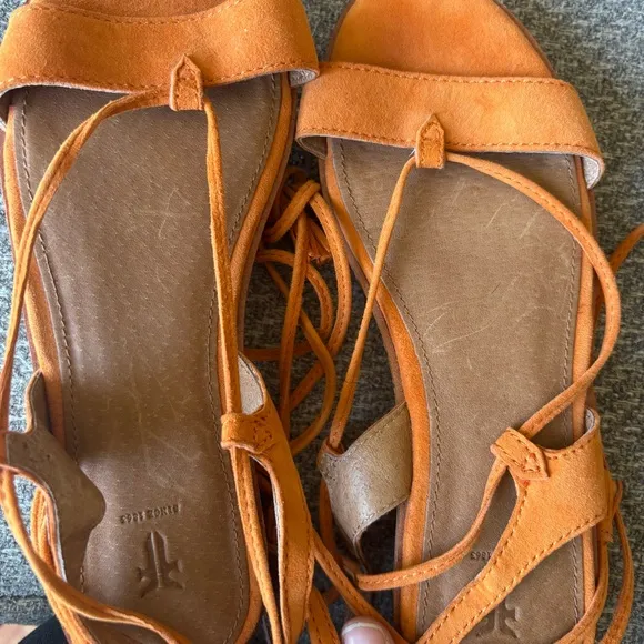 Frye Miranda Leather Suede Gladiator Sandals Size 4.5 girls shoes