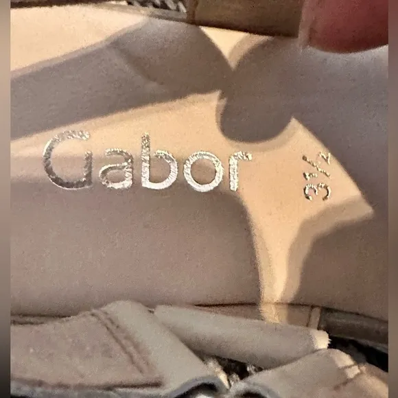 Gabor Women's 2462622 Sandals UK 3.5/US 6 Leather Platform Wedge Sand Color