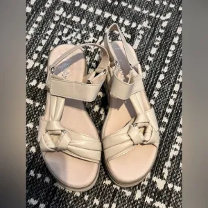 Gabor Women's 2462622 Sandals UK 3.5/US 6 Leather Platform Wedge Sand Color