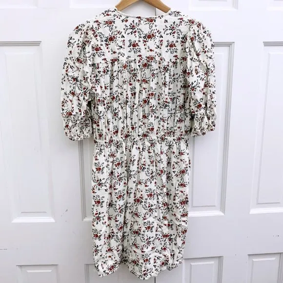 GANNI Printed Crepe Mini Dress