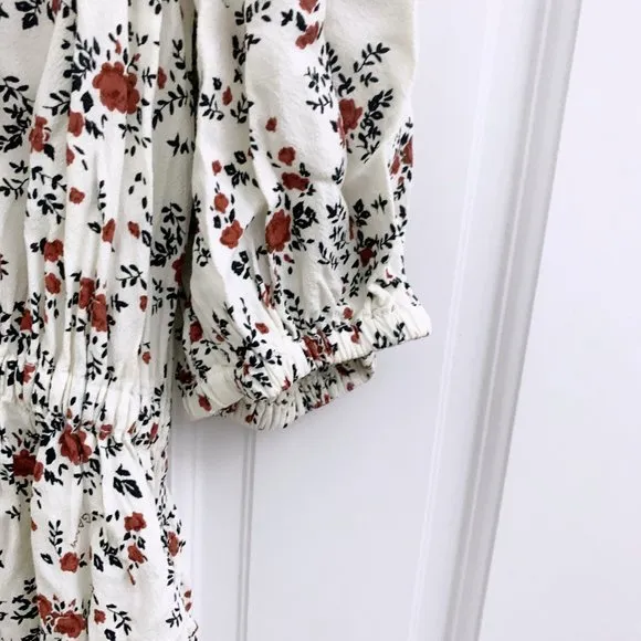 GANNI Printed Crepe Mini Dress