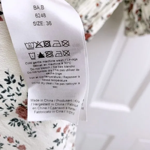 GANNI Printed Crepe Mini Dress