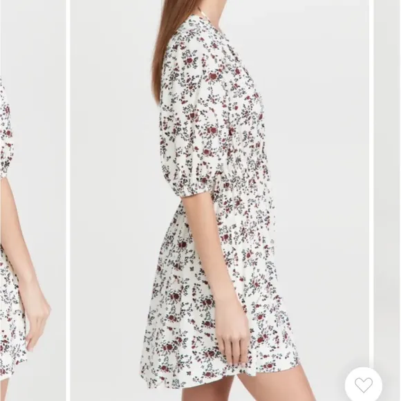 GANNI Printed Crepe Mini Dress