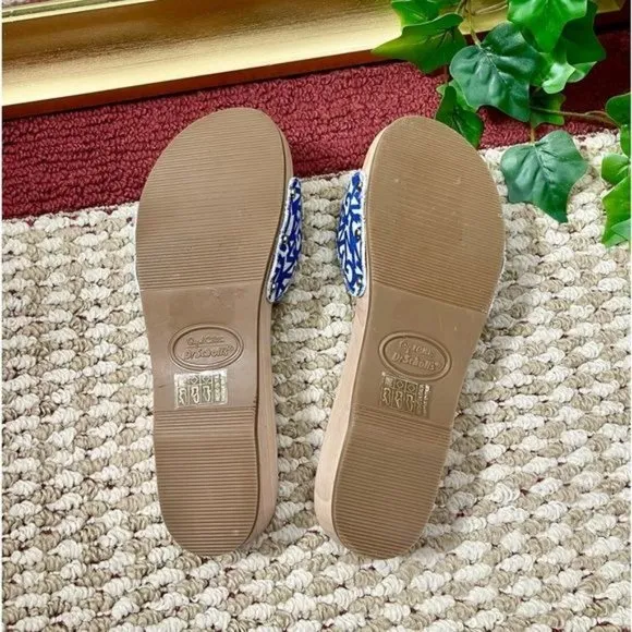 Ganni X Dr Scholl Pescura Wooden Clogs Sandals in Blue Size 9