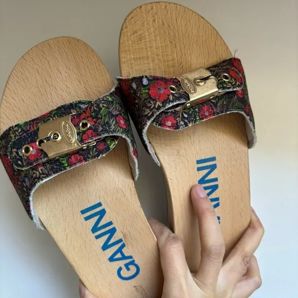 GANNI x DR. Scholl’s Sandals In Flower Beet Red Size Sz 7