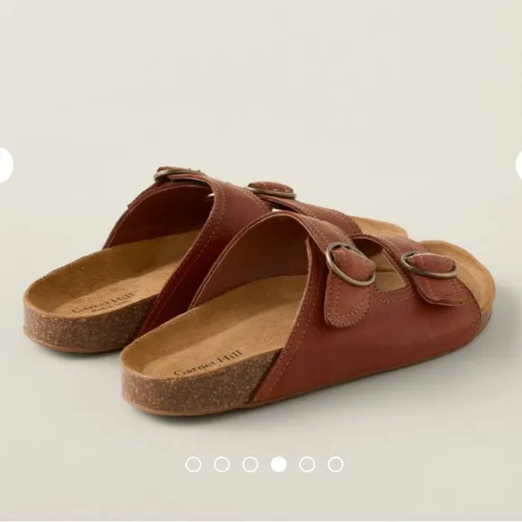 Garnet Hill Daniela Double Strap Slides EU 37