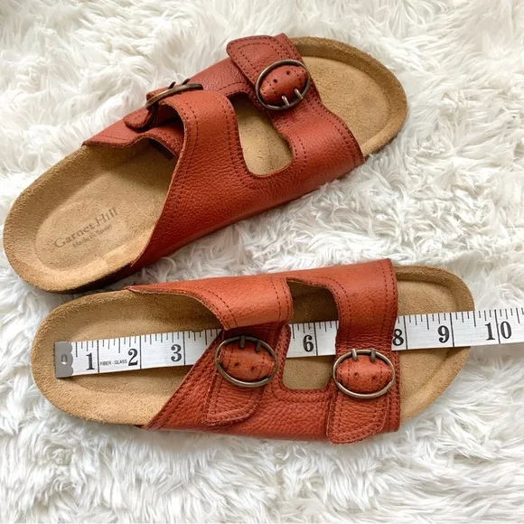 Garnet Hill Daniela Double Strap Slides EU 37