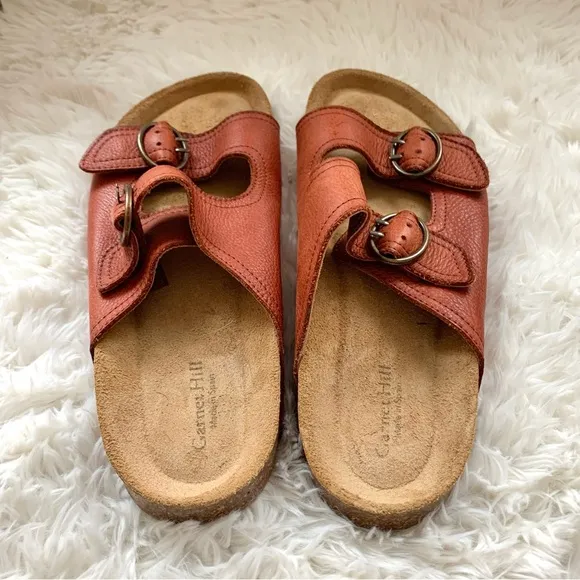 Garnet Hill Daniela Double Strap Slides EU 37