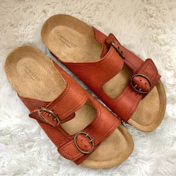 Garnet Hill Daniela Double Strap Slides EU 37