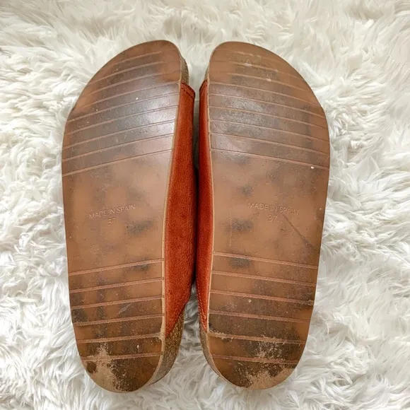 Garnet Hill Daniela Double Strap Slides EU 37