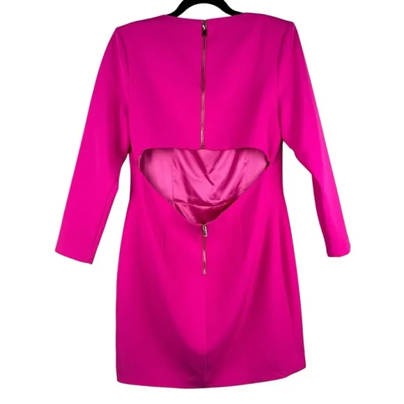 GENERATION LOVE SINCLAIR CREPE MINI DRESS MAGENTA L