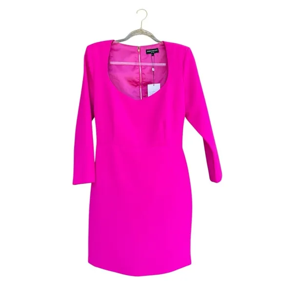 GENERATION LOVE SINCLAIR CREPE MINI DRESS MAGENTA L