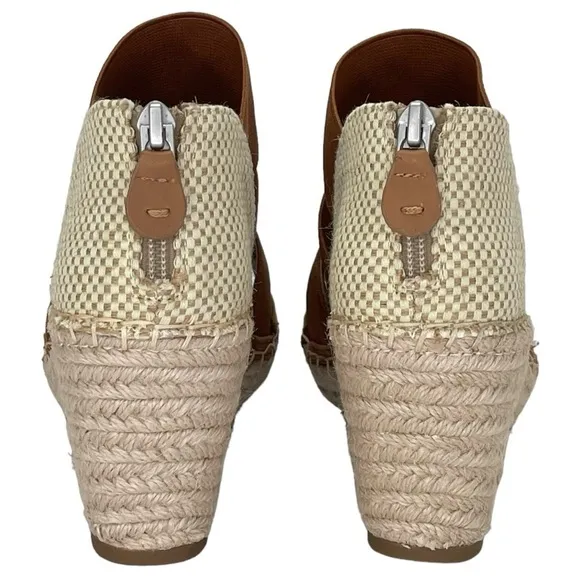 Gentle Souls Charli Cognac Elastic Womens Wedge Sandals Size 9.5M