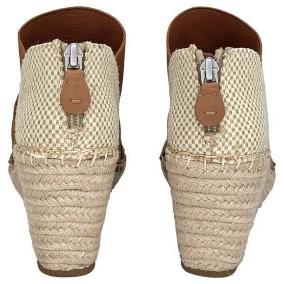 Gentle Souls Charli Cognac Elastic Womens Wedge Sandals Size 9M